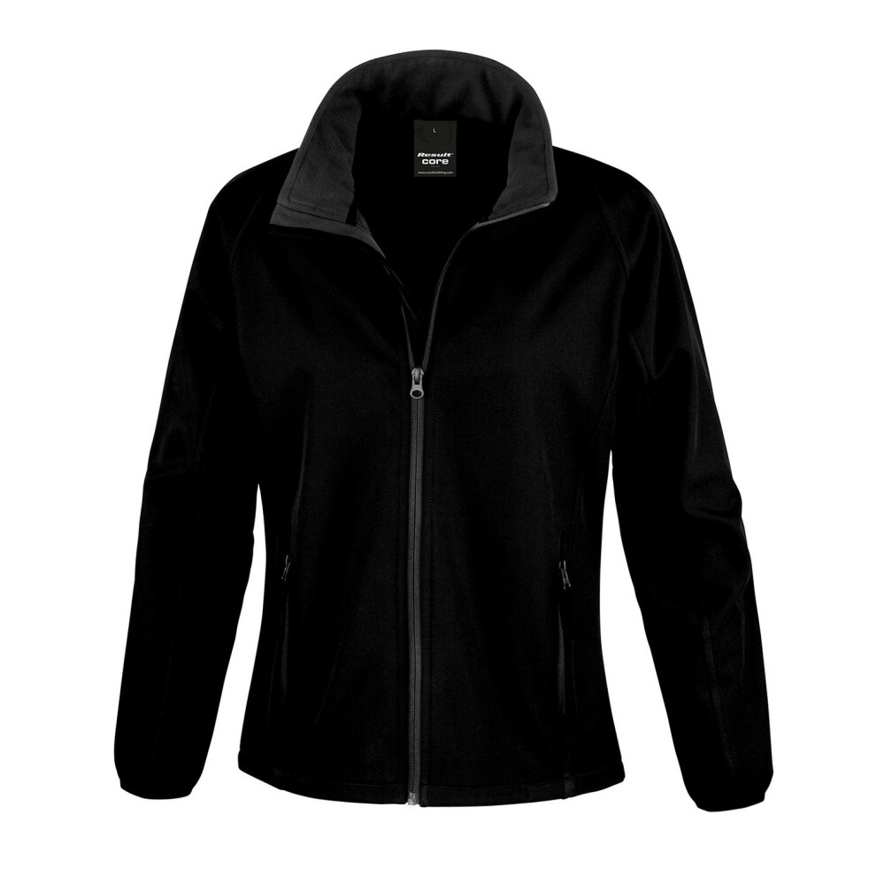 (S, Black) Result Core Womens/Ladies Soft Shell Jacket