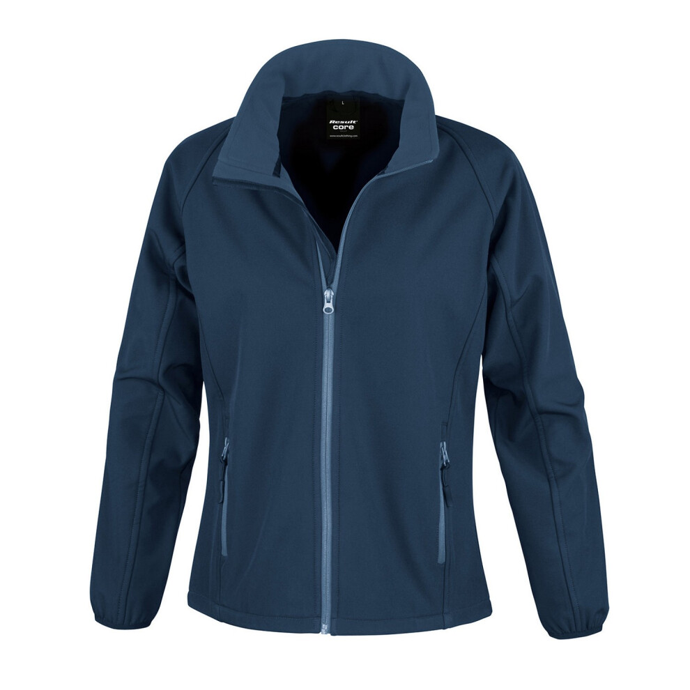 (XXL, Navy) Result Core Womens/Ladies Soft Shell Jacket