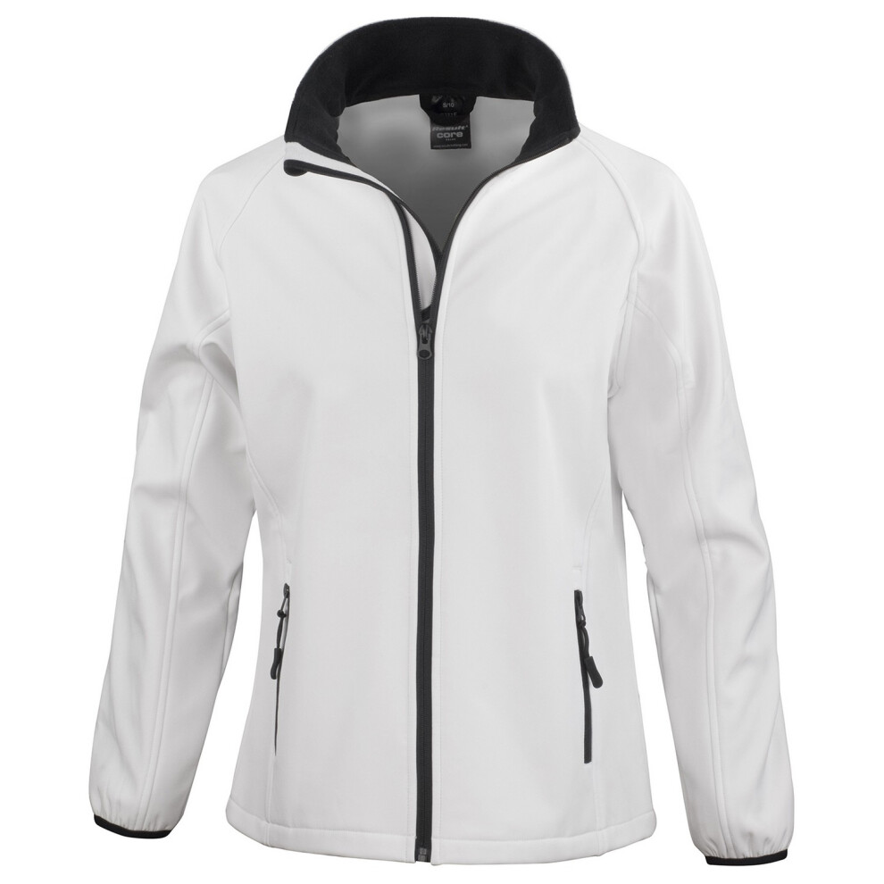 (XXL, White/Black) Result Core Womens/Ladies Soft Shell Jacket