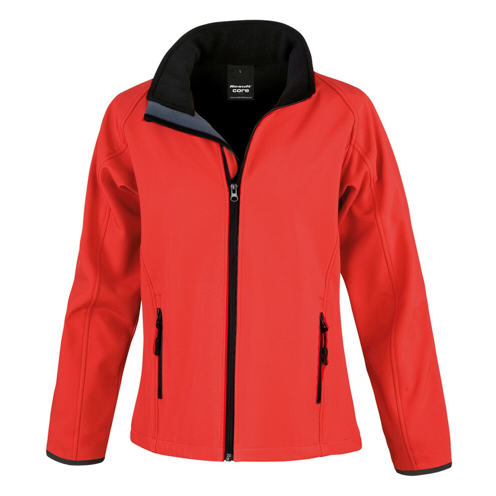 (L, Red/Black) Result Core Womens/Ladies Soft Shell Jacket