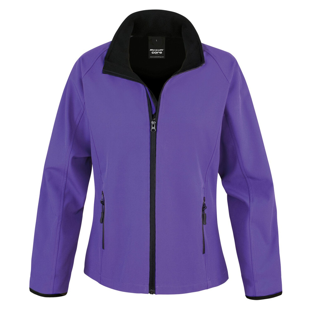 (XL, Purple/Black) Result Core Womens/Ladies Soft Shell Jacket