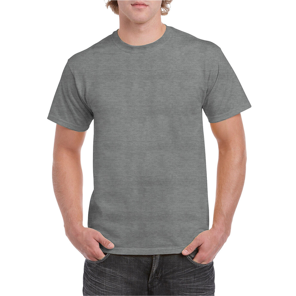 (XXL, Graphite Heather) Gildan Mens Heather Heavy T-Shirt