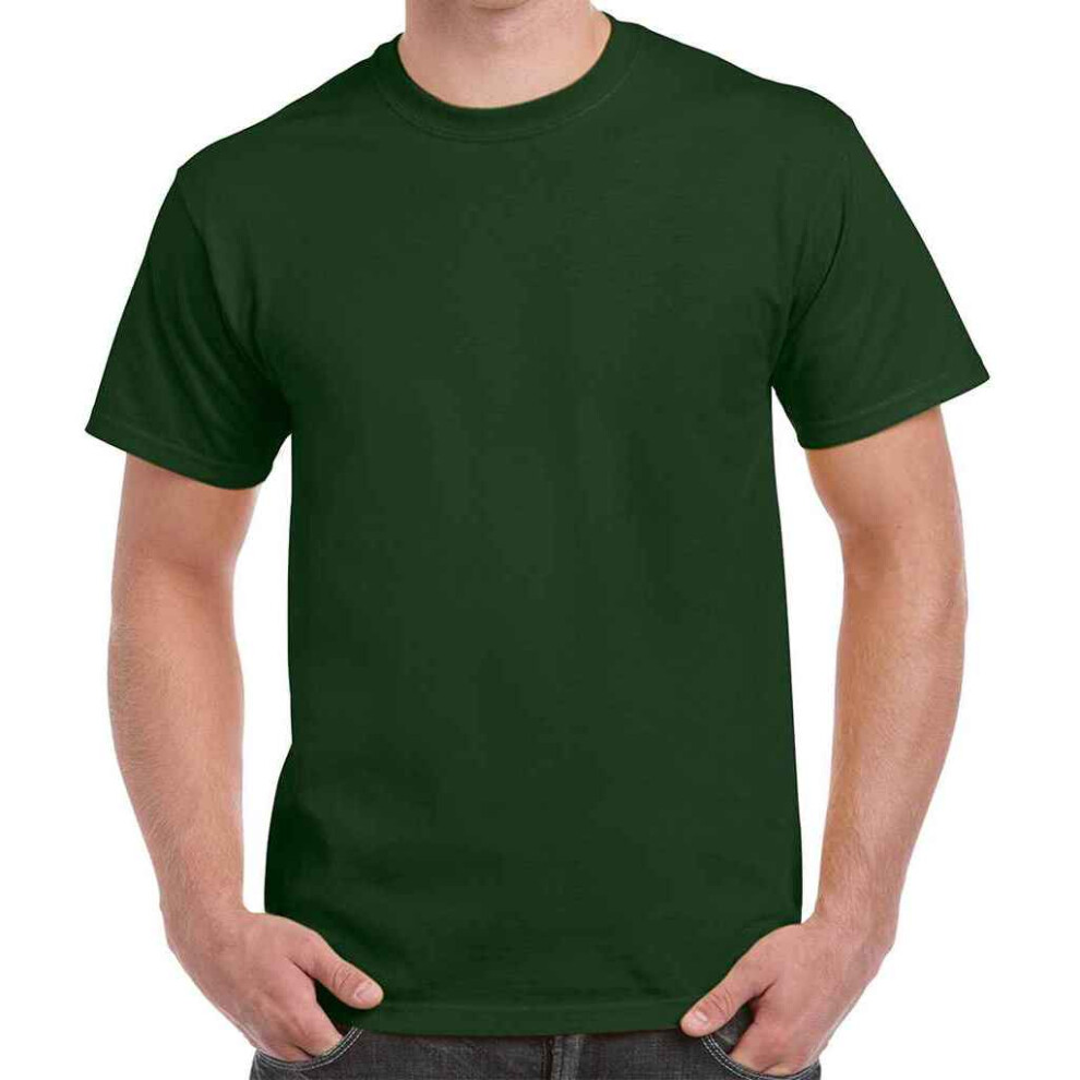 (5XL, Forest Green) Gildan Mens Heather Heavy T-Shirt