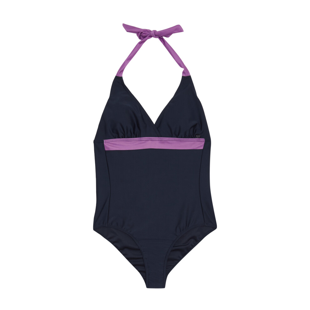 (10 UK, Navy/Radiant Orchid) Regatta Womens/Ladies Flavia II Contrast One Piece Swimsuit