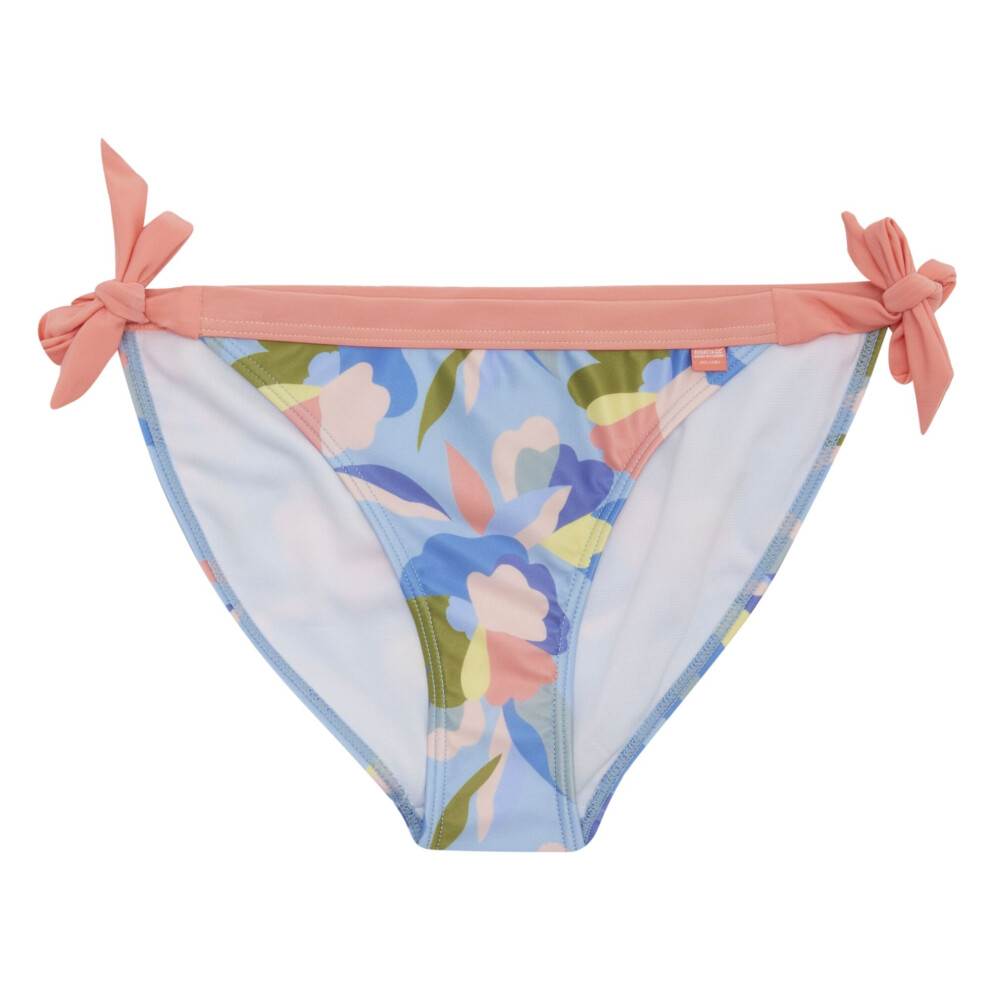 (12 UK, Blue/Green/Pink) Regatta Womens/Ladies Flavia Abstract Floral String Bikini Bottoms