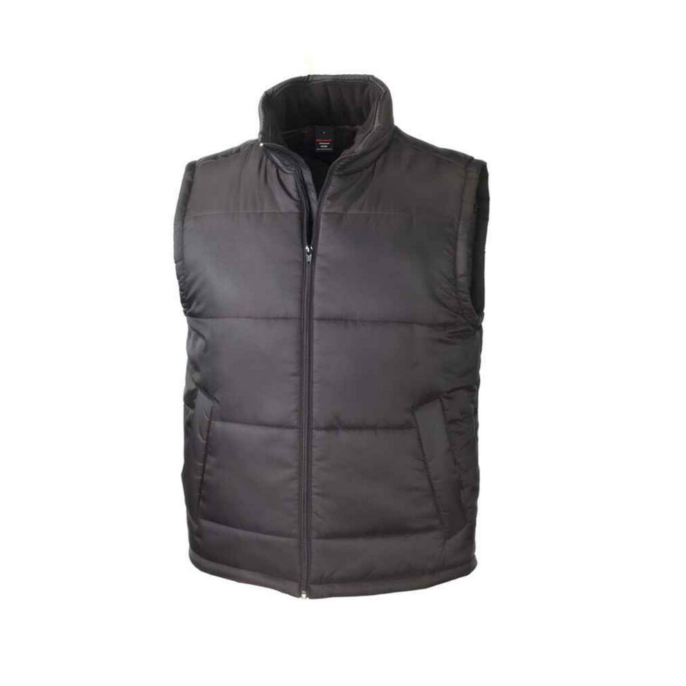 (XL, Black) Result Core Unisex Adult Padded Body Warmer