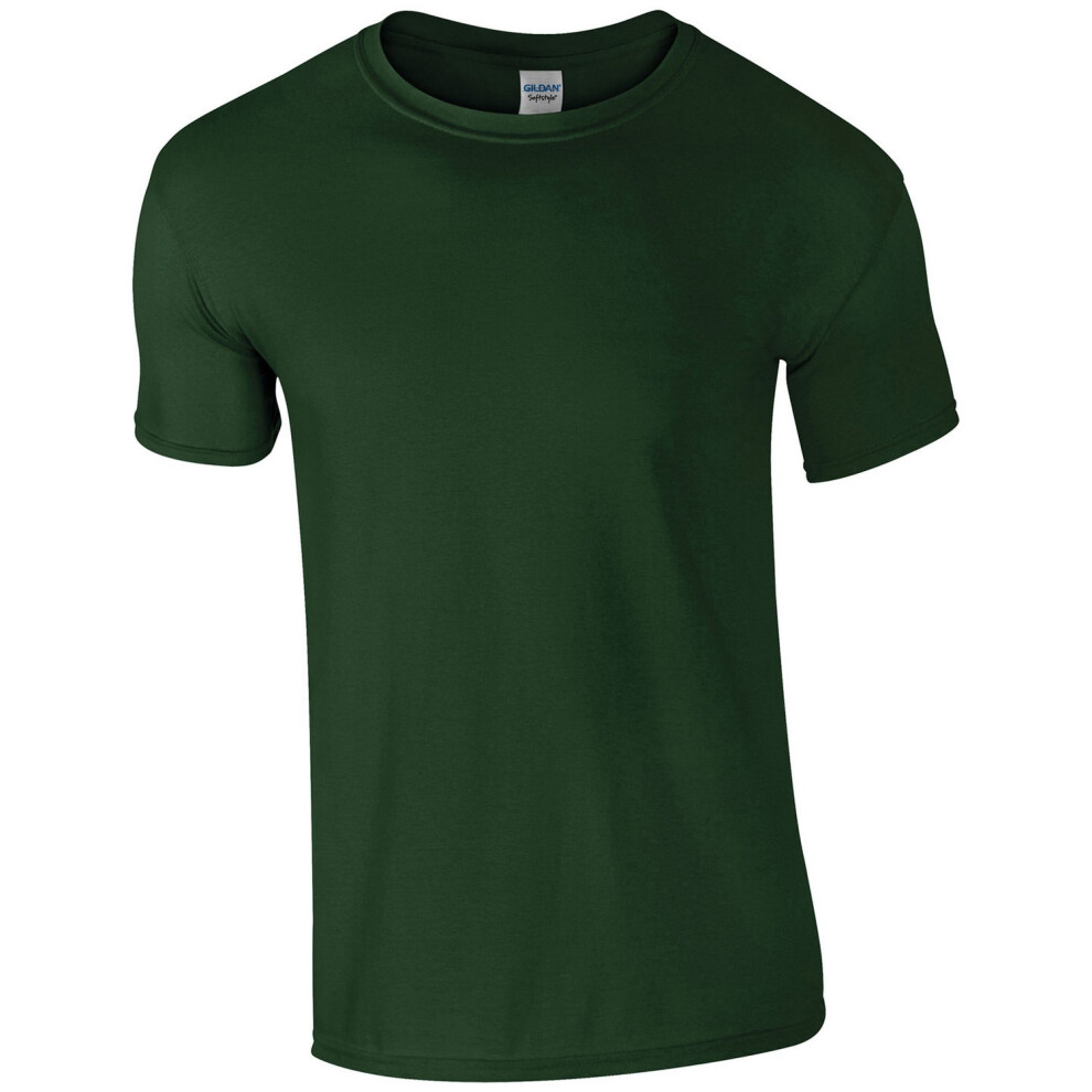 (3XL, Forest Green) Gildan Mens SoftStyle Ringspun T-Shirt