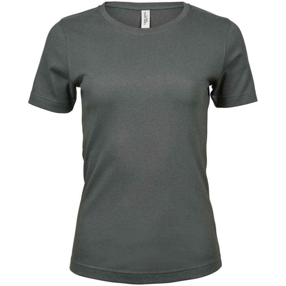 Tee Jays Women's Grey (L, Dark ) / Interlock T-Shirt