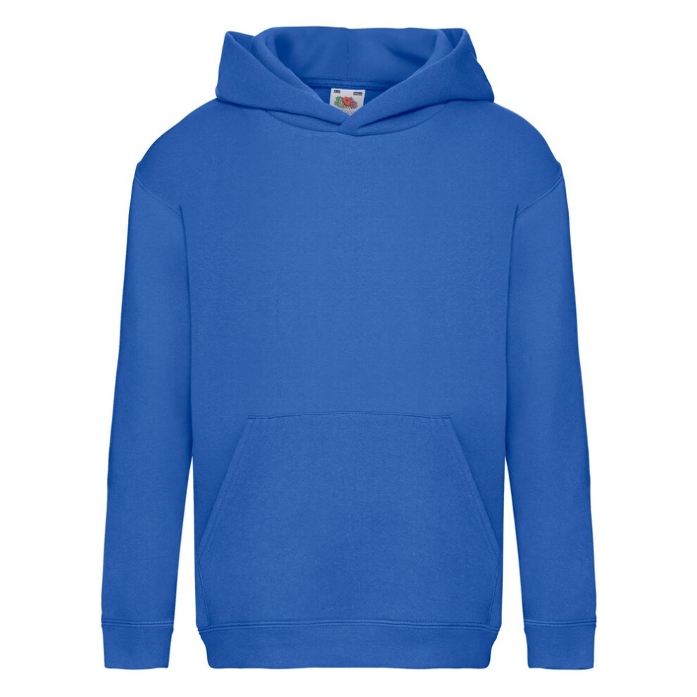 (14-15 Years, Royal Blue) Fruit of the Loom Childrens/Kids Premium Hooded Sweatshirt