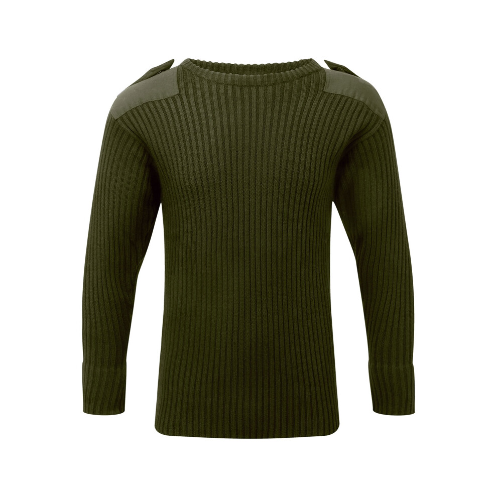 (3XL, Green) Fort Mens Crew Neck Combat Jumper