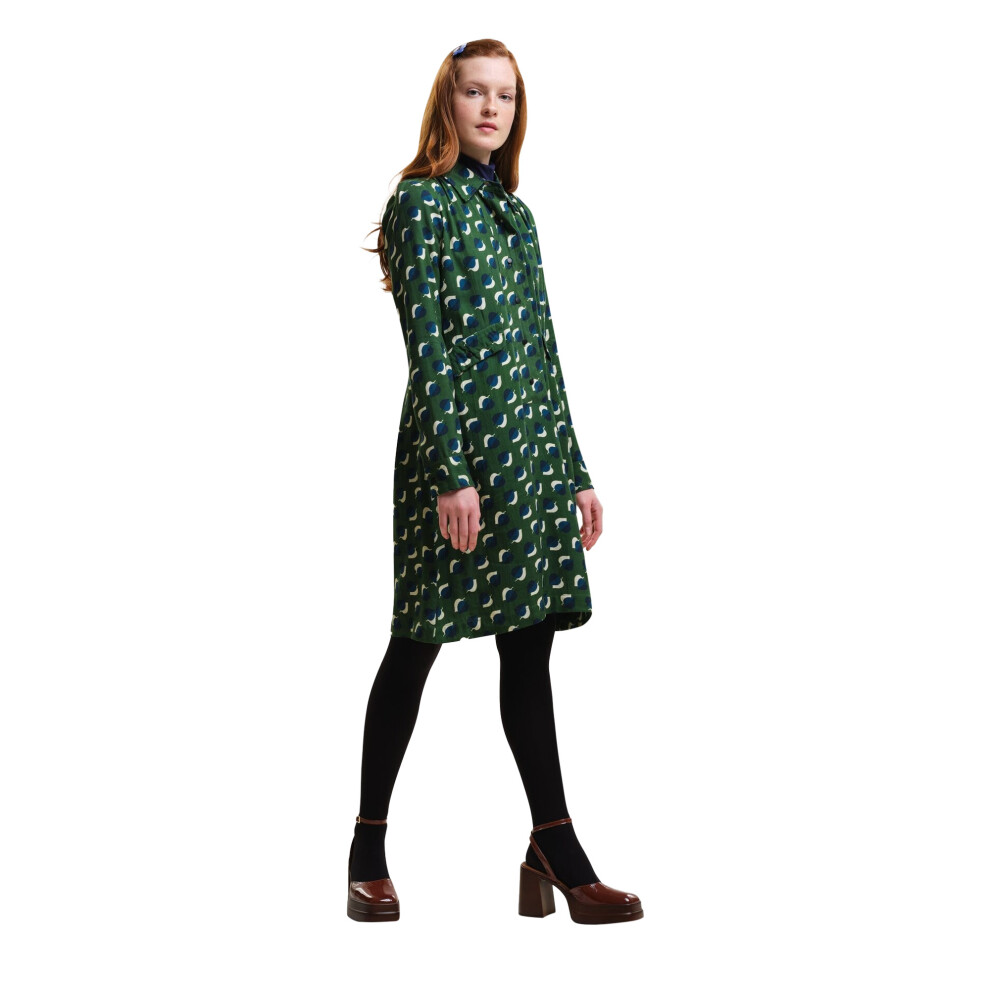 (10 UK, Shadow Elm Emerald) Regatta Womens/Ladies Orla Kiely Leaf Print Dress