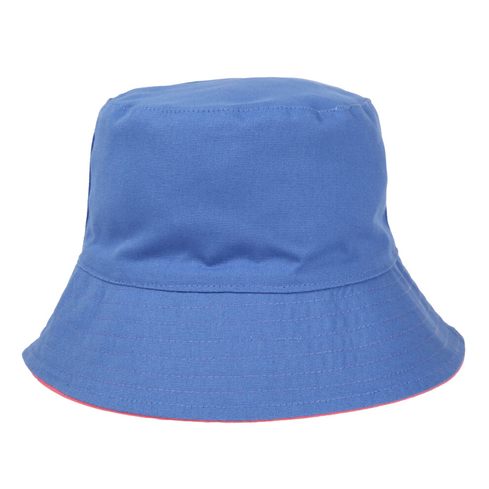 (S-M, Lake Blue/Shell Pink) Regatta Womens/Ladies Plain Reversible Bucket Hat