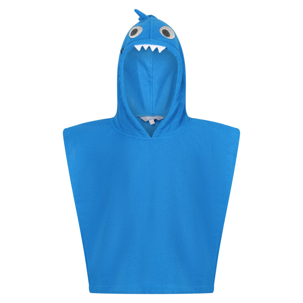 (4-6 Years, Hawaiian Blue) Regatta Childrens/Kids Bubbles The Shark Hooded Towel