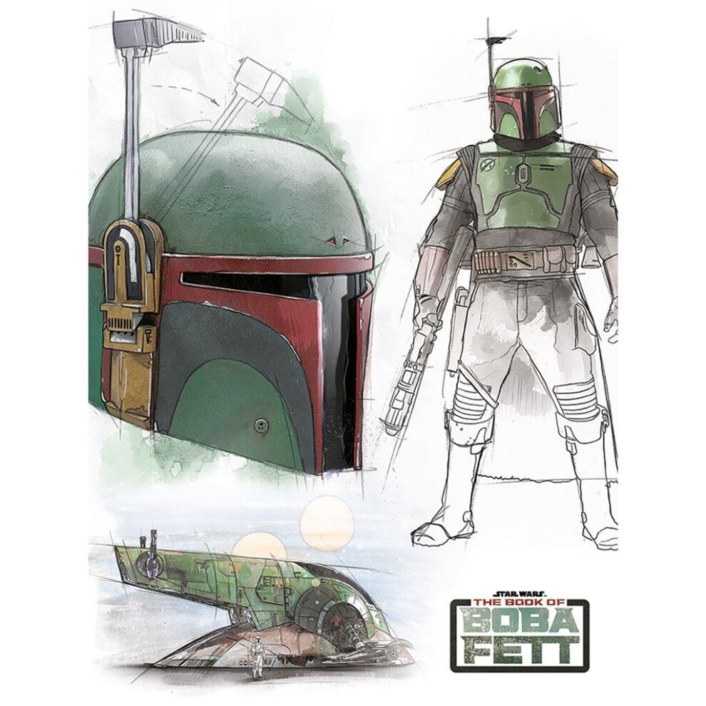 Star Wars: The Book Of Boba Fett Concept Sketches Canvas Print