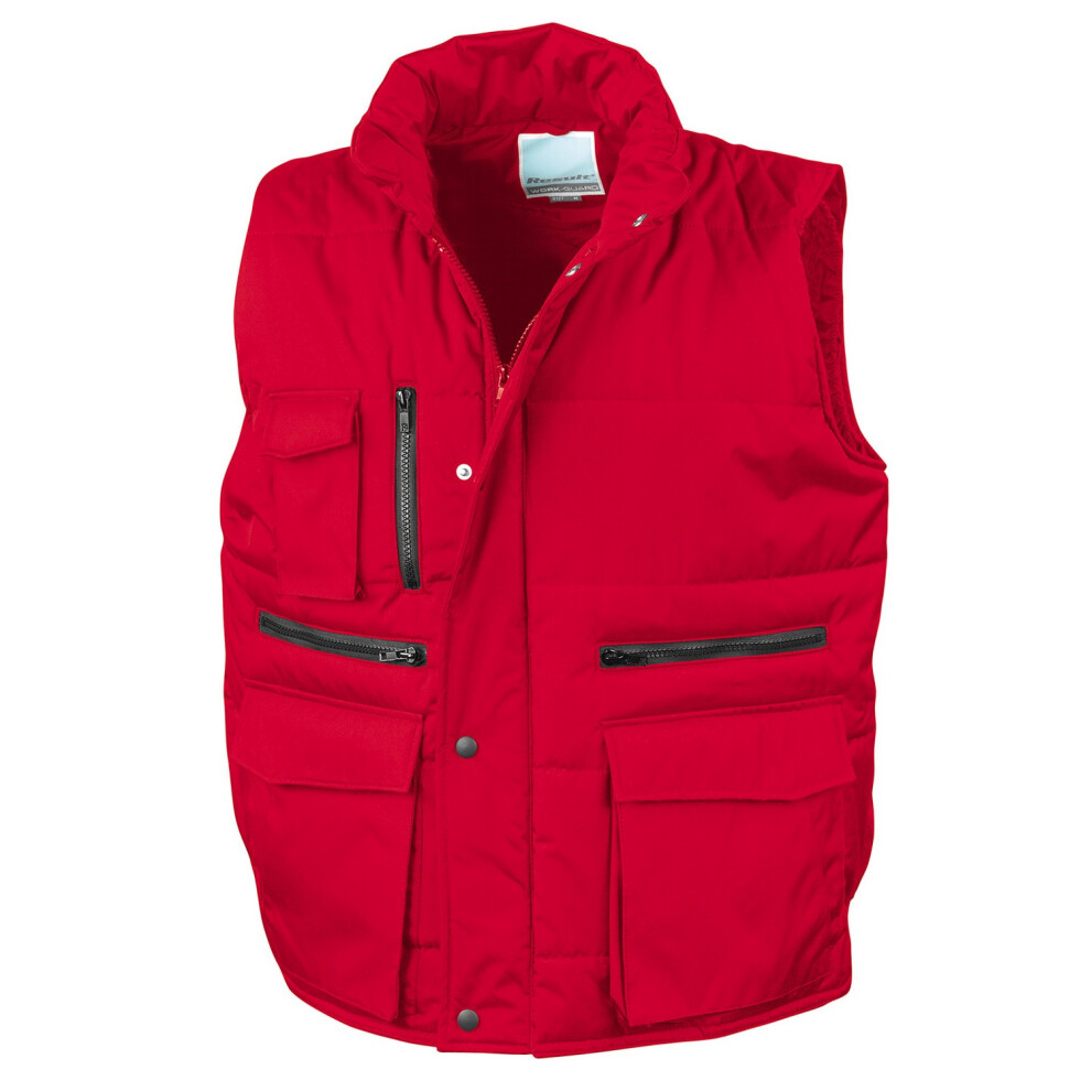 (L, Red) WORK-GUARD by Result Mens Lance Body Warmer