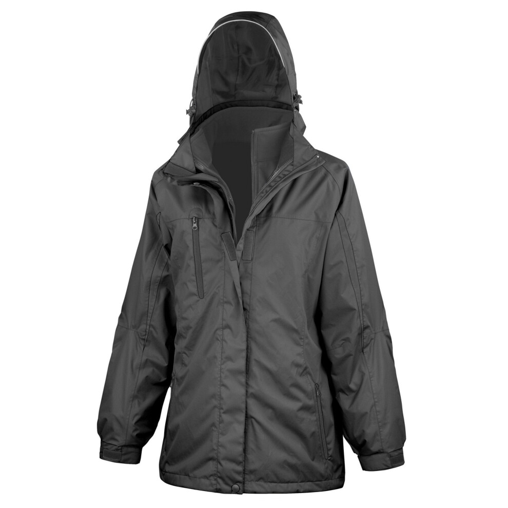 (20 UK, Black) Result Womens/Ladies Journey 3 in 1 Soft Shell Jacket