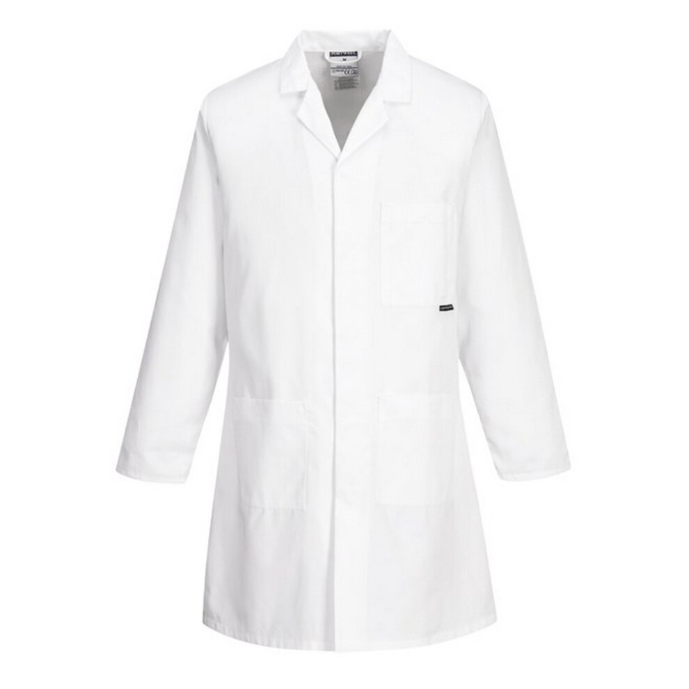 (L, White) Portwest Unisex Adult Lab Coat