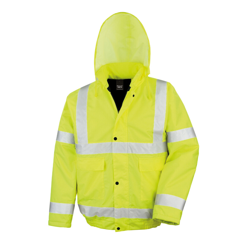 (L, Fluorescent Yellow) Result Core Unisex Adult High-Vis Winter Blouson Jacket