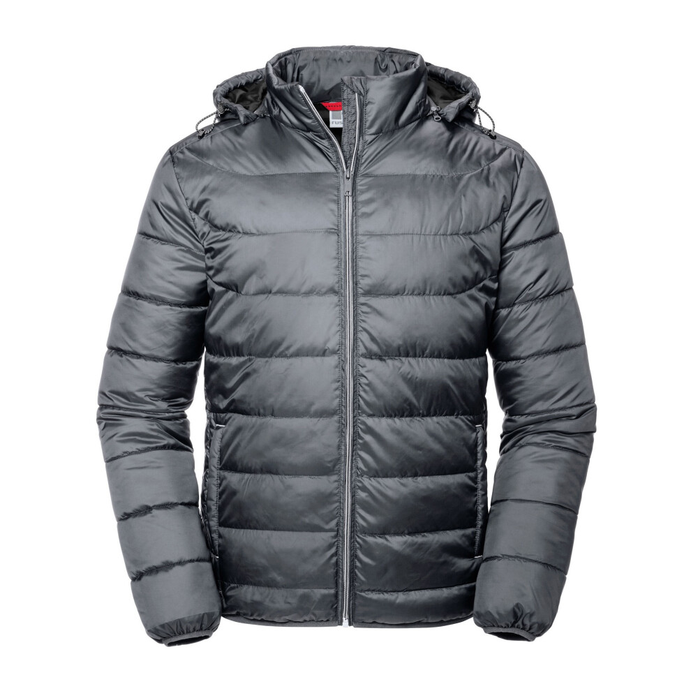 Russell Men's (M, Iron) Nano Hooded Padded Jacket