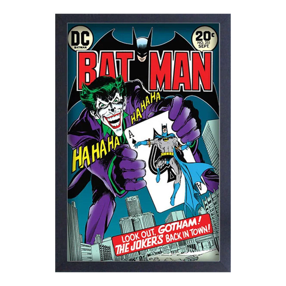 Batman The Joker's Back In Town Framed Canvas Print