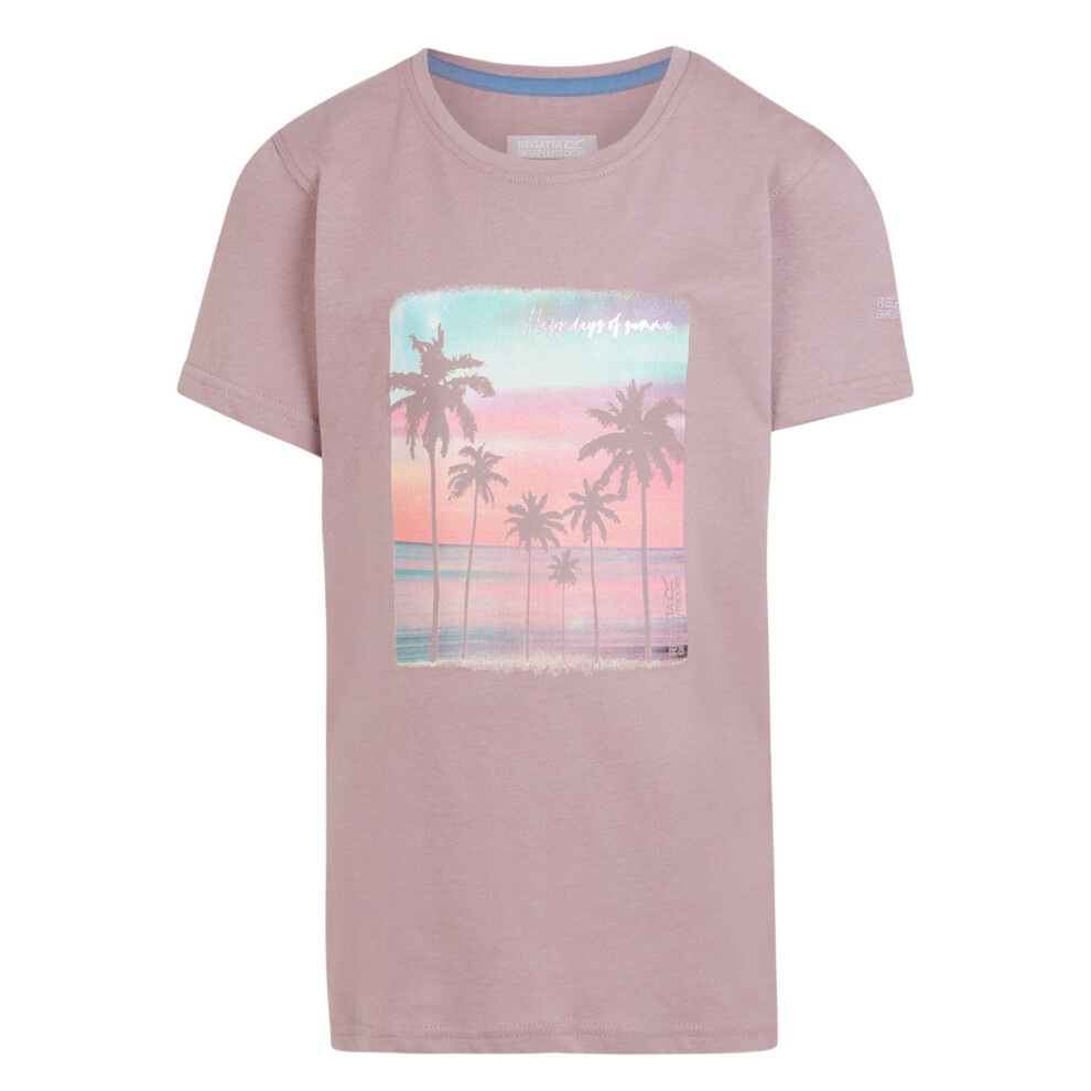 (7-8 Years, Heather) Regatta Childrens/Kids Bosley VII Happy Days Of Summer Beach T-Shirt