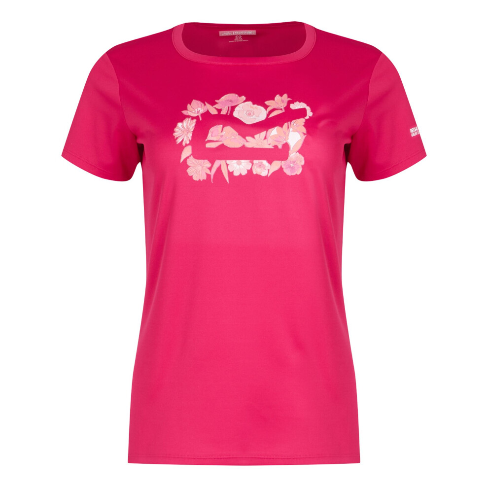 (10 UK, Pink Potion) Regatta Womens/Ladies Fingal VIII Floral T-Shirt
