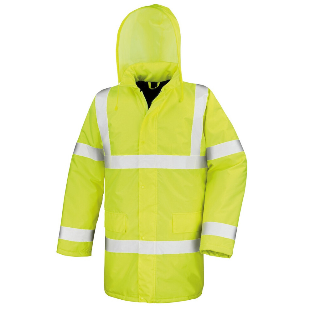 (M, Fluorescent Yellow) Result Core Unisex Adult Motorway Hi-Vis Jacket