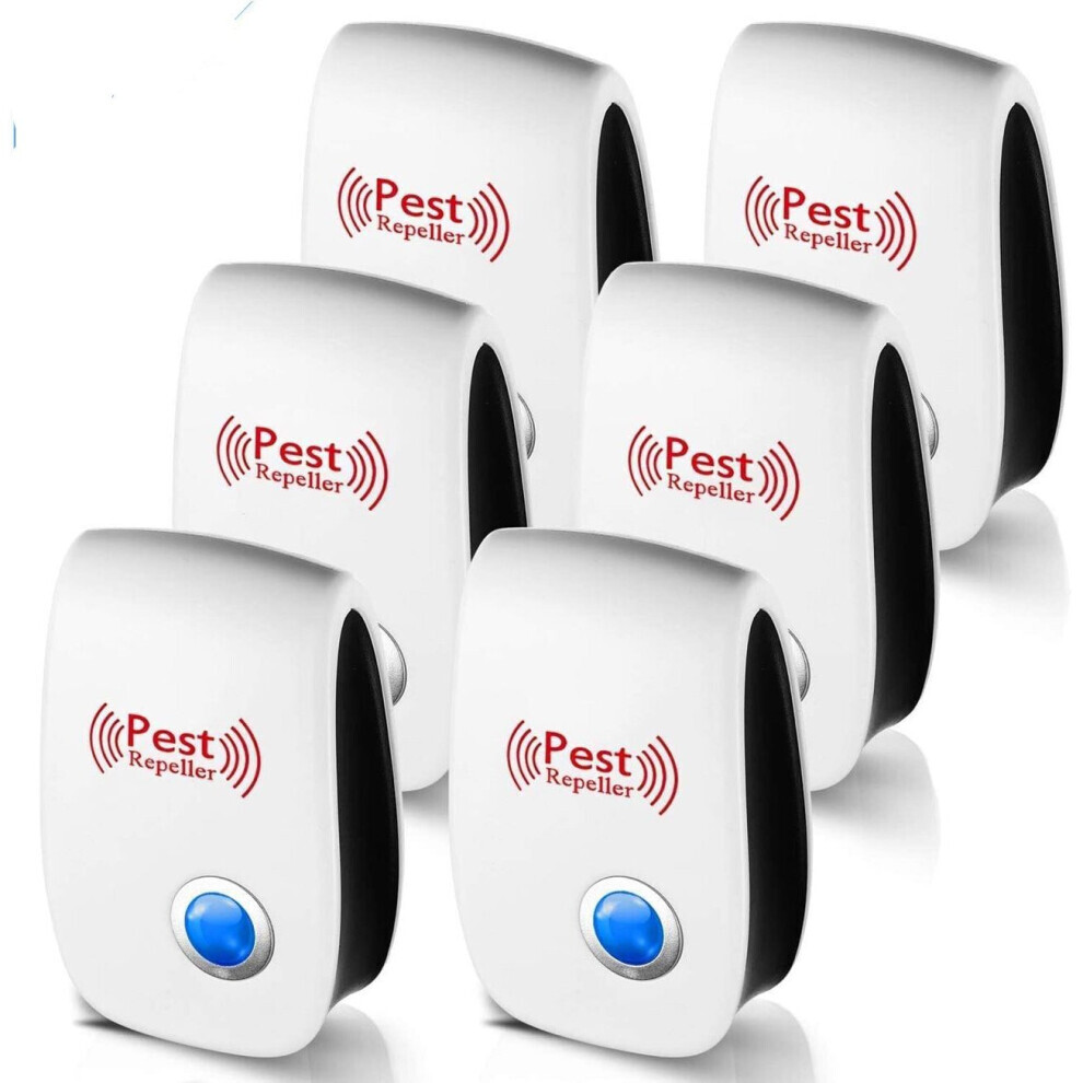 6 Pack Pest Repeller Ultrasonic Electronic Mouse Rat Mosquito Insect