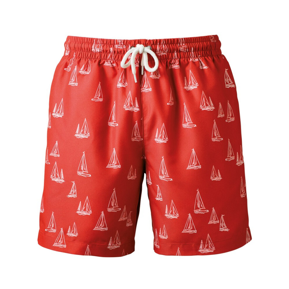 (S, Coral) Wombat Mens Nautical Swim Shorts-image-OPC-PF5ZQ62-NEW