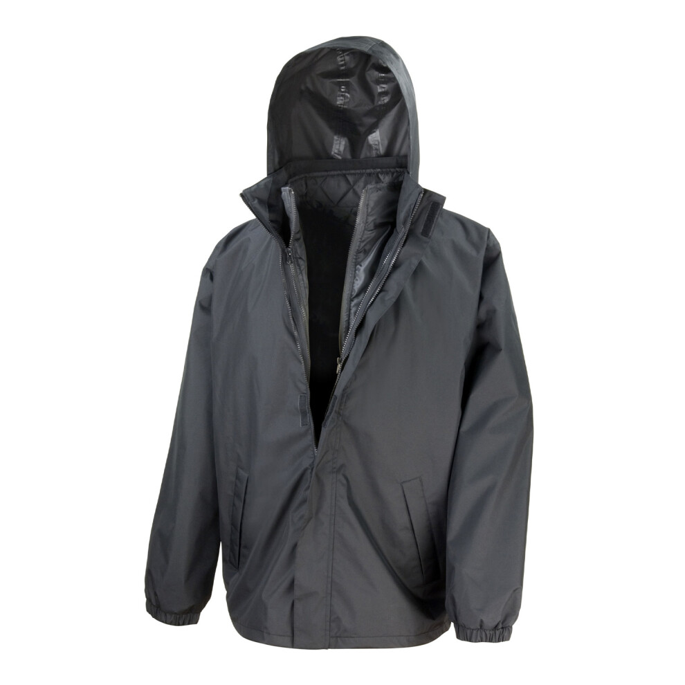 (L, Black) Result Core Mens 3 in 1 Waterproof Jacket