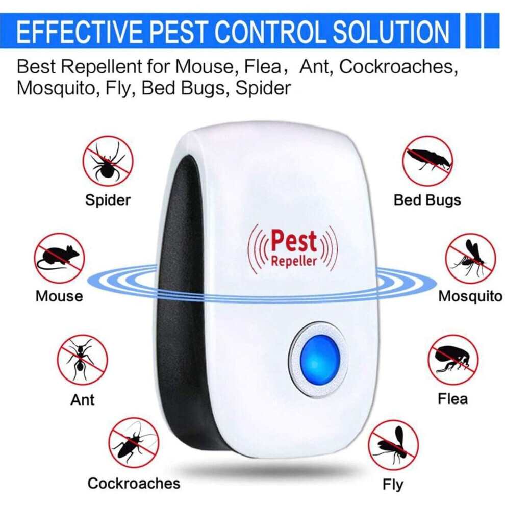 2Pcs Pest Repeller Ultrasonic Electronic Mouse Rat Mosquito Insect Control
