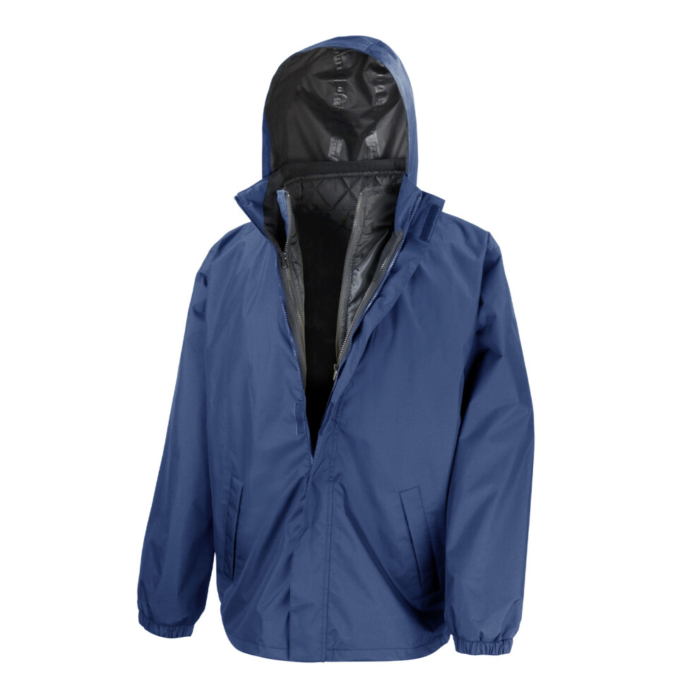 (3XL, Navy) Result Core Mens 3 in 1 Waterproof Jacket