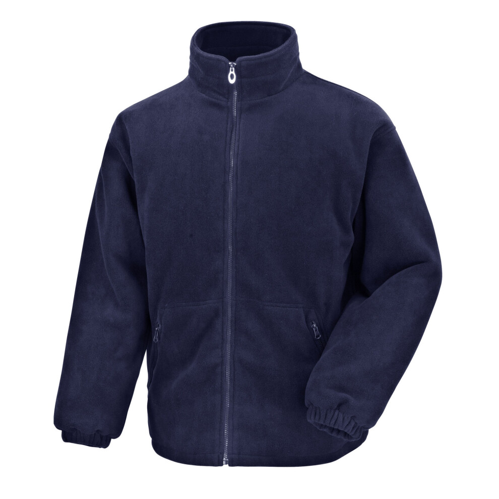 (4XL, Navy) Result Core Mens Quilted Polartherm Padded Fleece Jacket