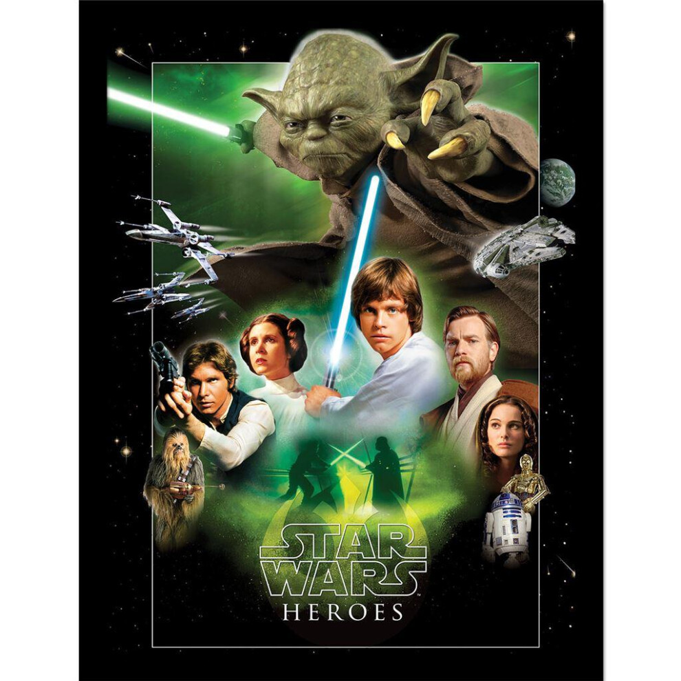 Star Wars Heroes Framed Poster