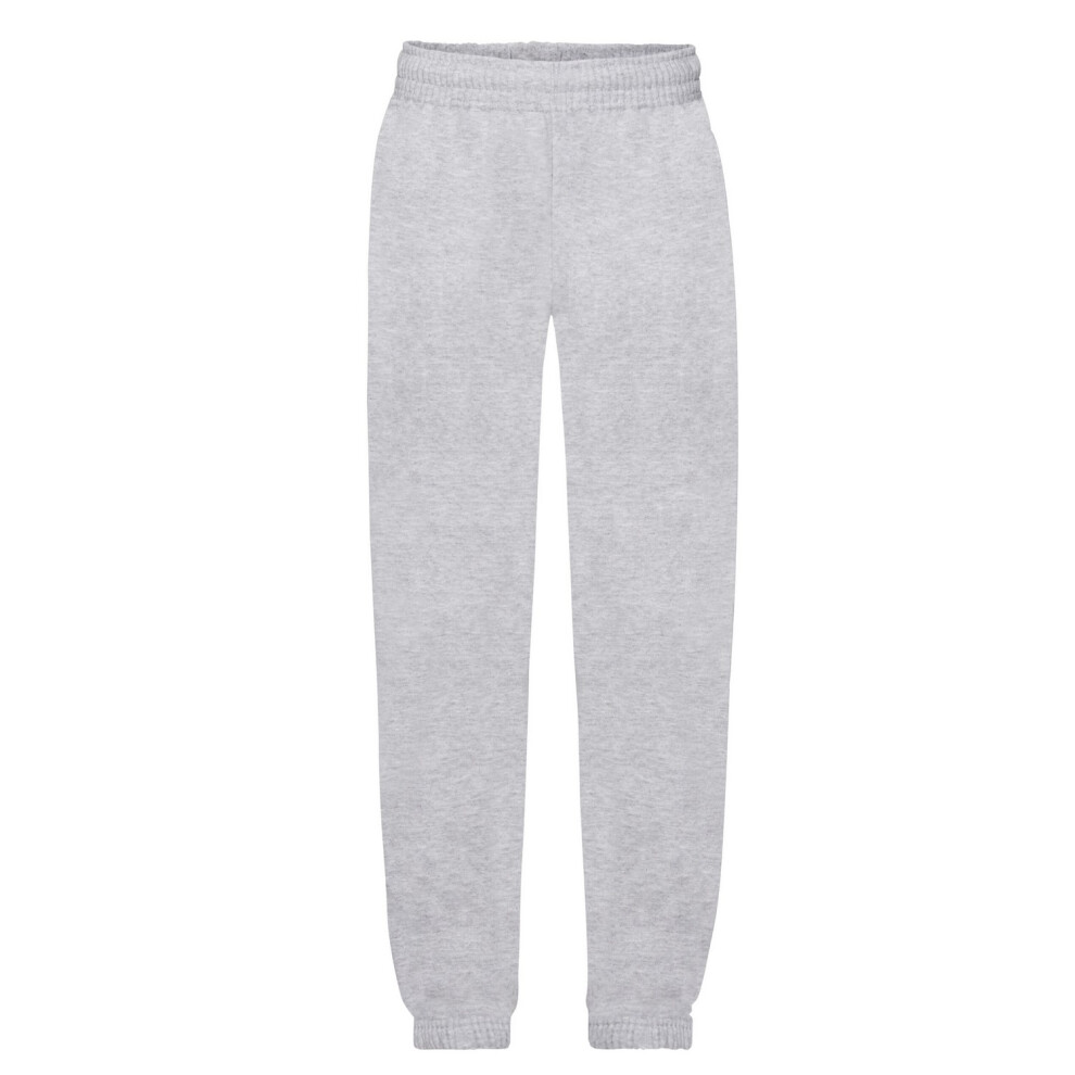 (14-15 Years, Grey) Fruit of the Loom Childrens/Kids Premium Heather Jogging Bottoms