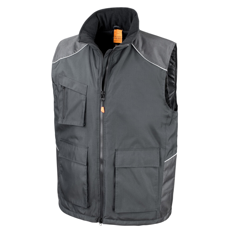 (XXL, Black) WORK-GUARD by Result Mens Vostex Gilet