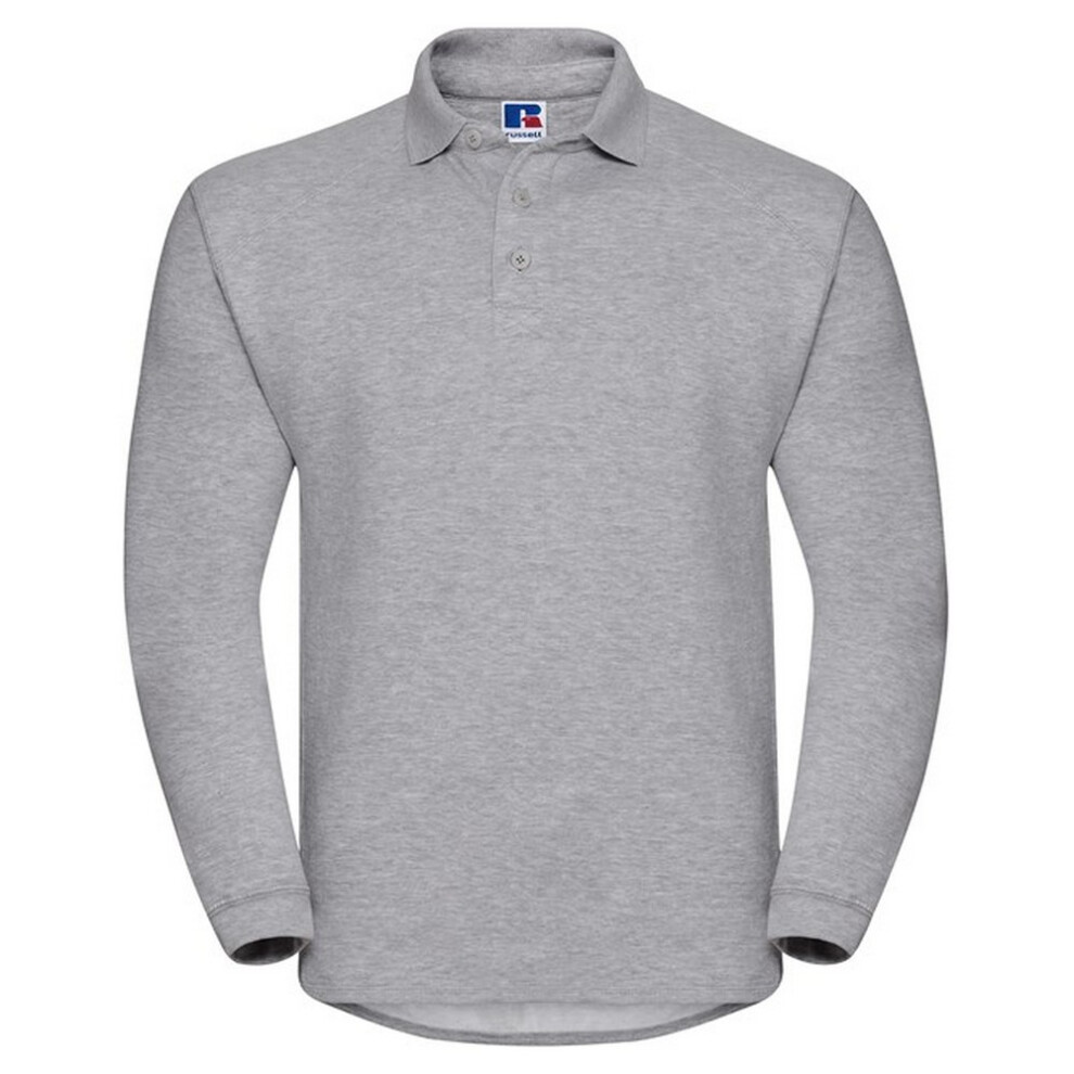 (4XL, Light Oxford) Russell Mens Heavy Duty Sweatshirt