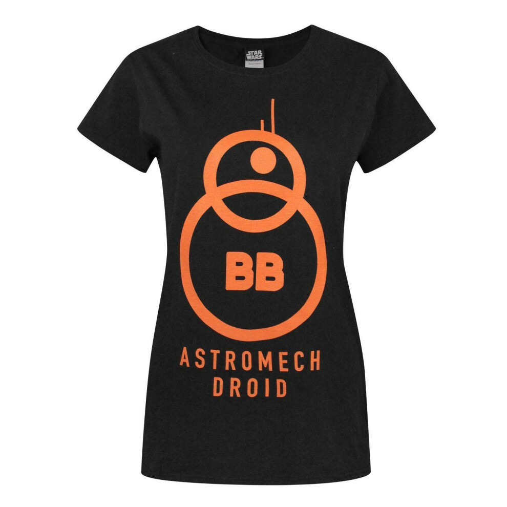 Star Wars: The Force Awakens Womens/Ladies Astromech Droid BB-8 T-Shirt