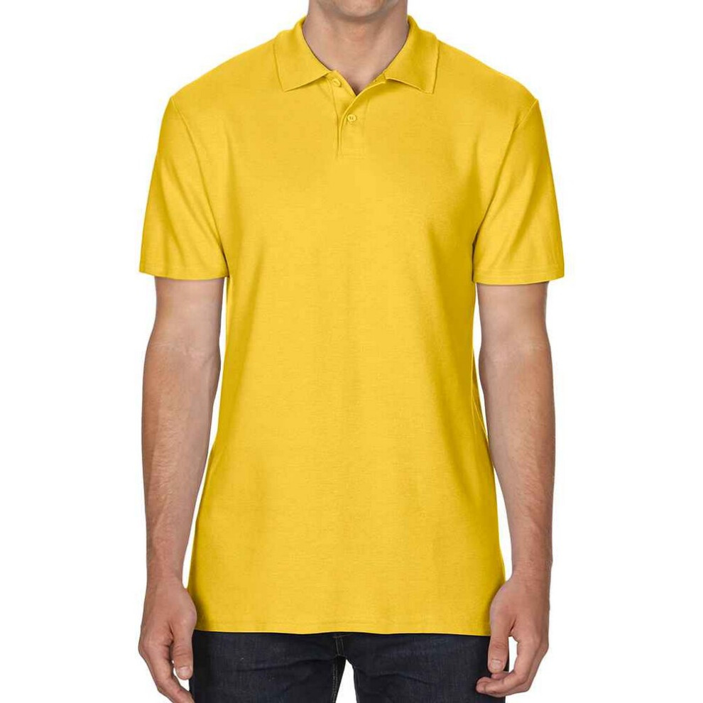 (4XL, Daisy) Gildan Mens SoftStyle Double Pique Polo Shirt