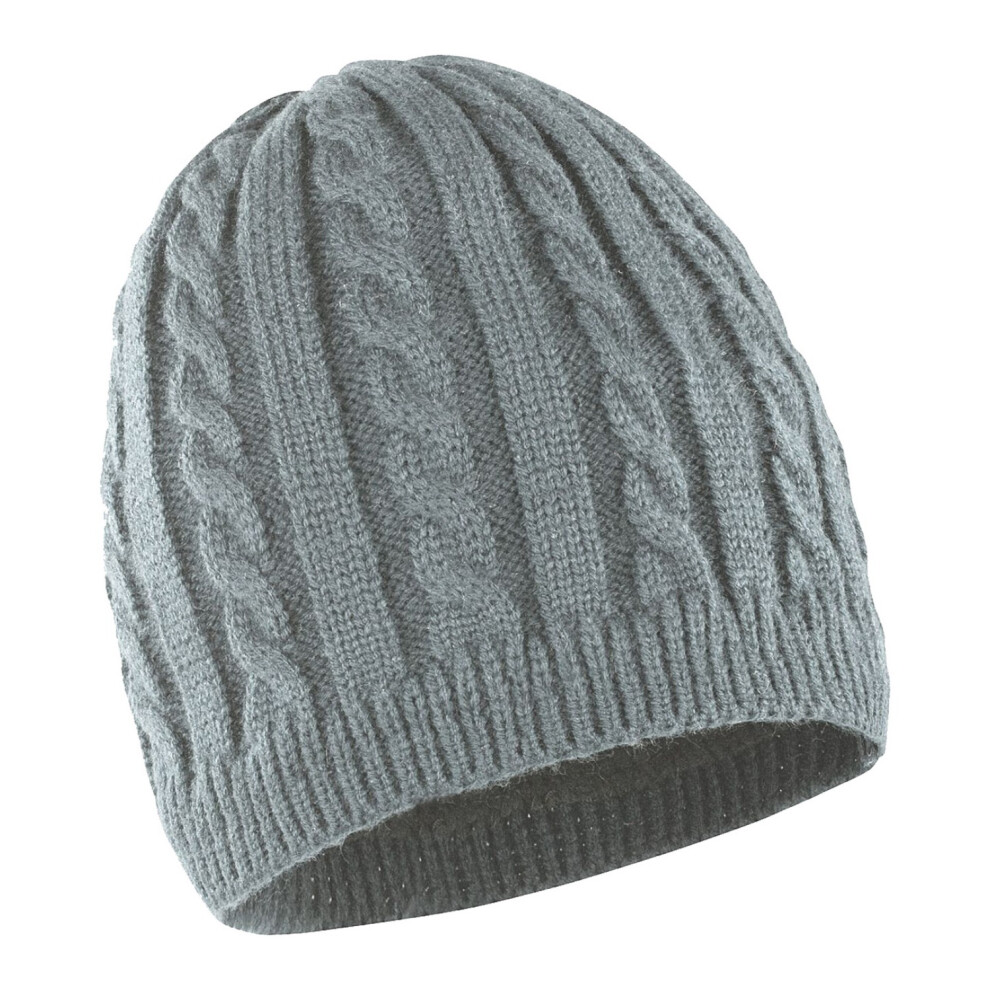 (One Size, Grey) Result Winter Essentials Unisex Adult Mariner Knitted Hat