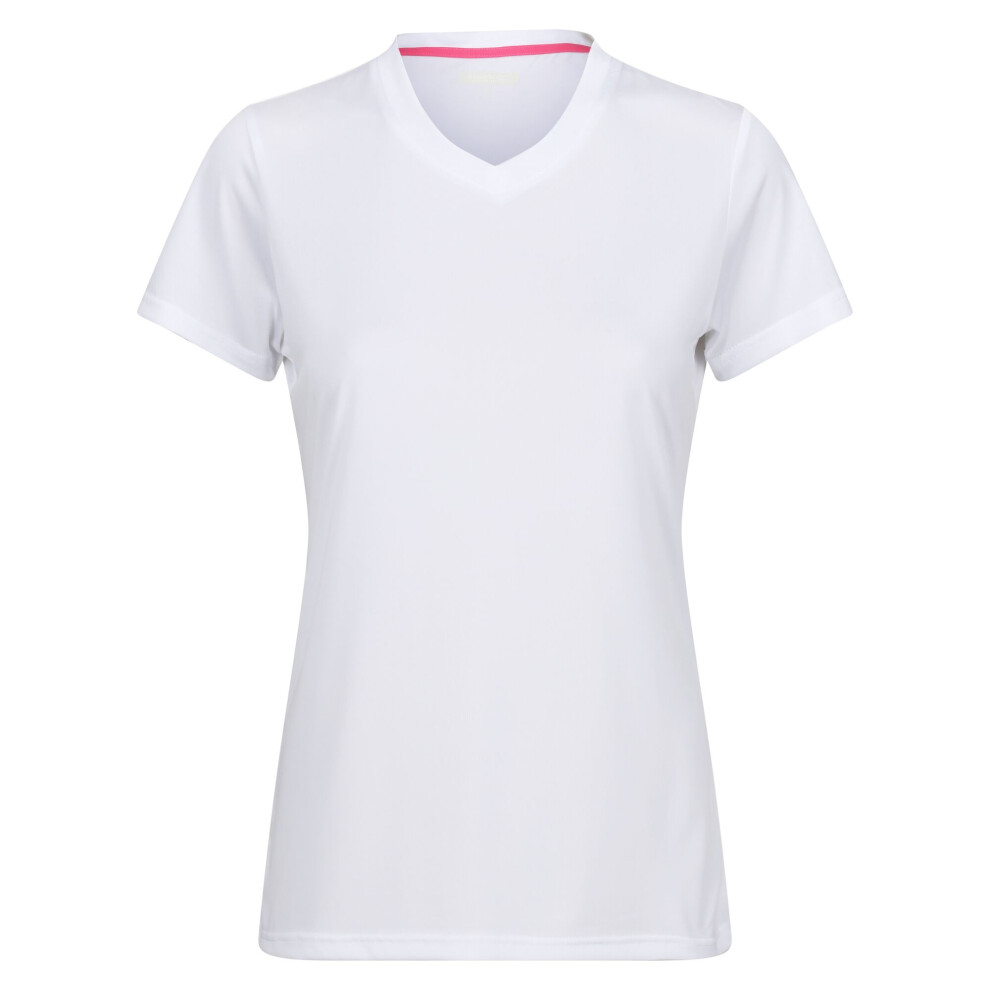 (18 UK, White) Regatta Womens/Ladies Fingal V Neck T-Shirt