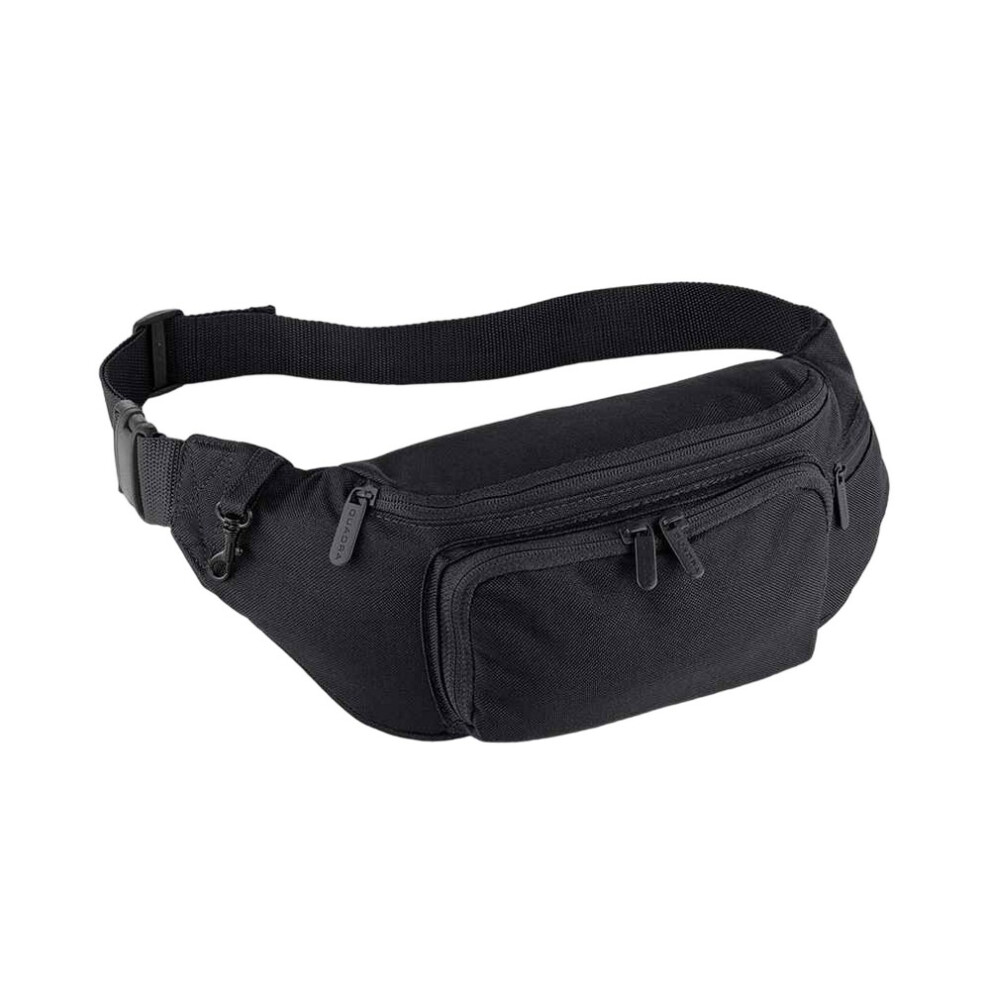 (One Size, Black) Quadra Plain Waist Bag-image-OPC-PF627PC-NEW