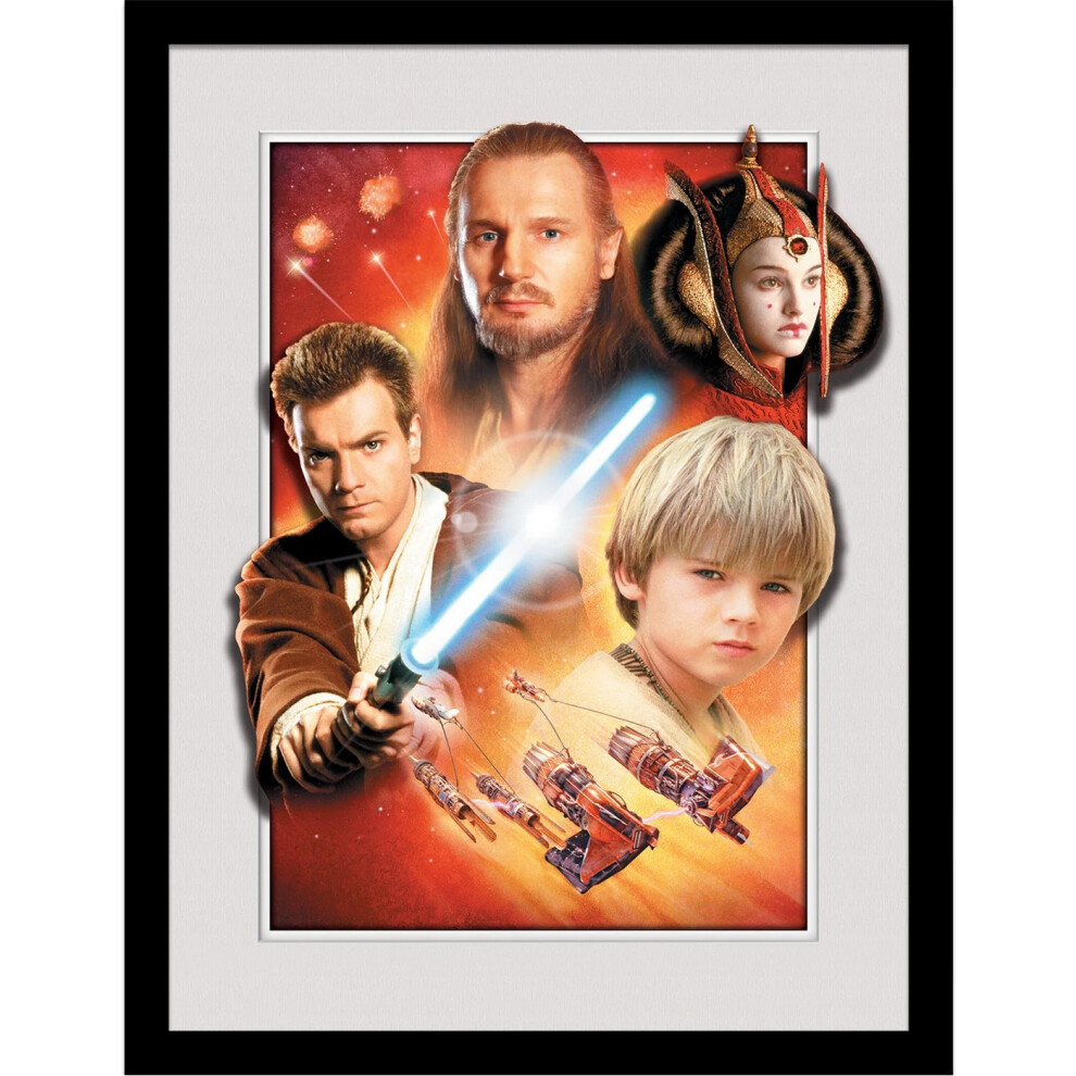 Star Wars Episode I Montage Breakout Framed Poster