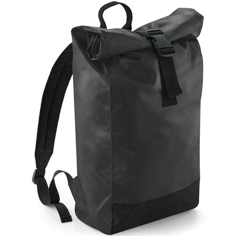 (One Size, Black) Bagbase Roll Top Backpack