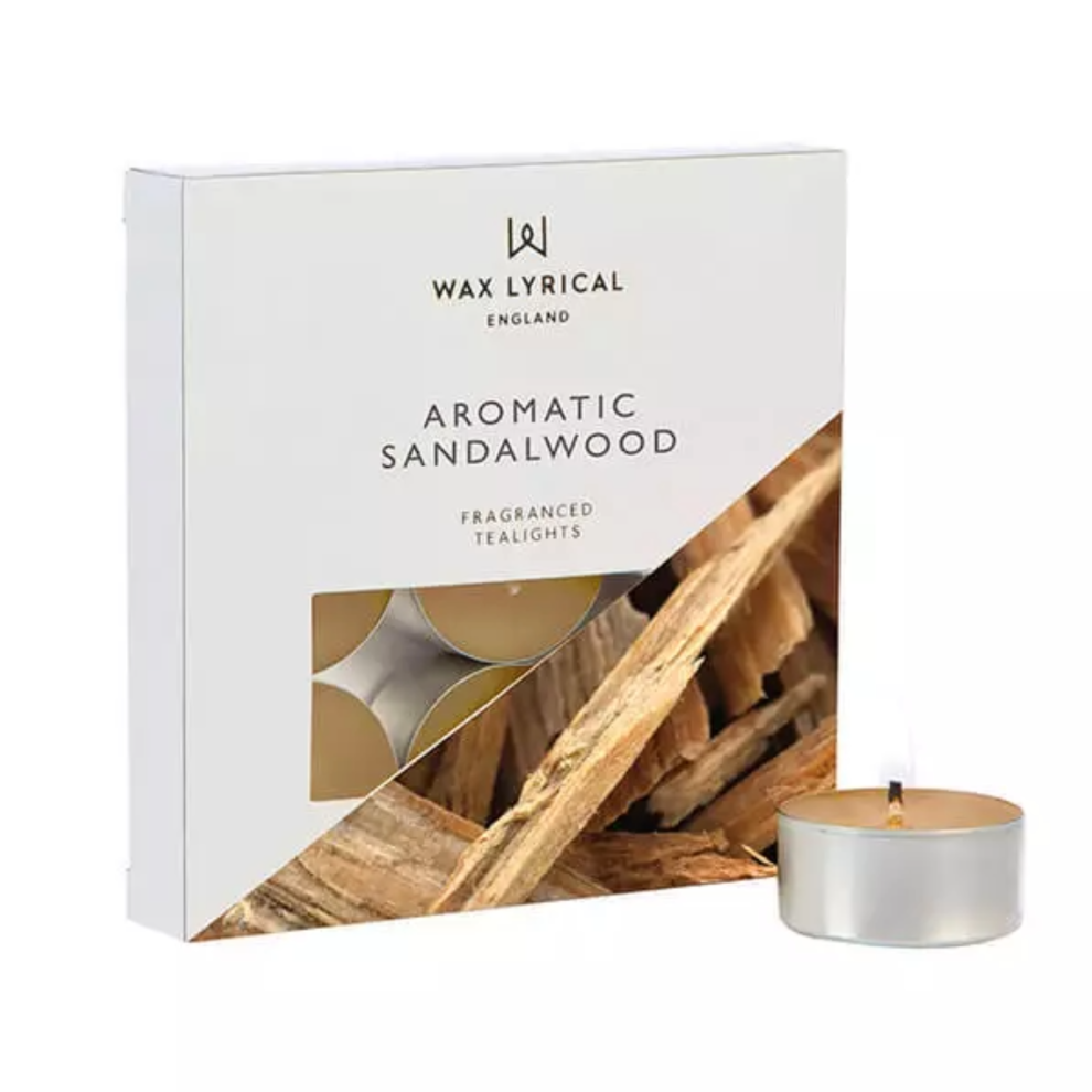 Wax Lyrical Aromatic Sandalwood Pack of 9 Tealights