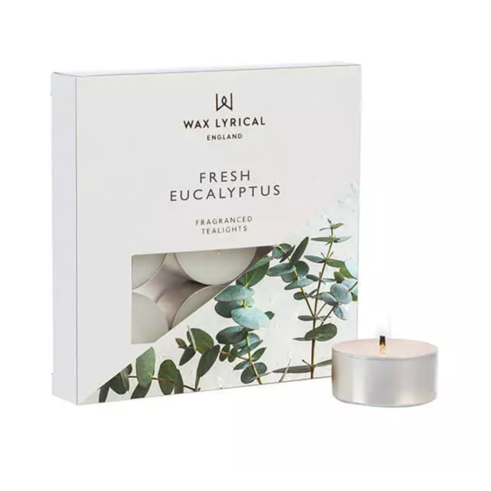 Wax Lyrical Fresh Eucalyptus Pack of 9 Tealights