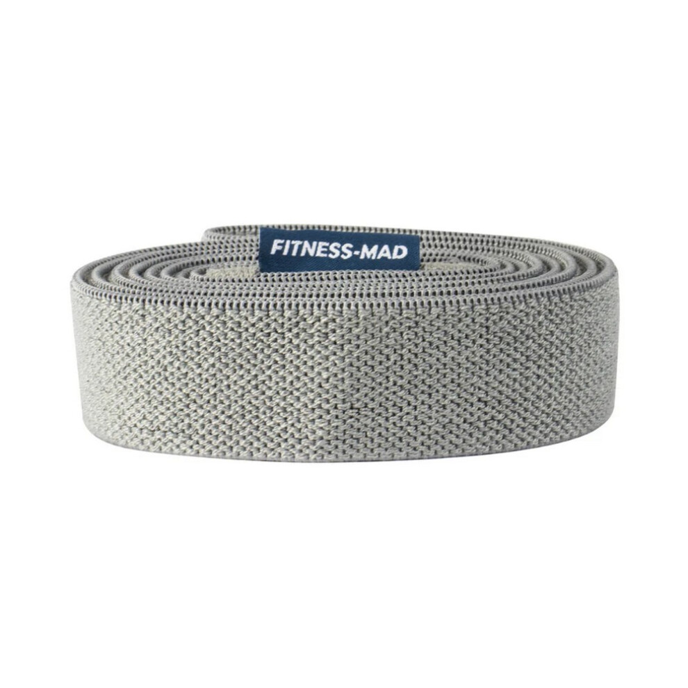 (Medium, Grey) Fitness Mad Fabric Loop Resistance Band