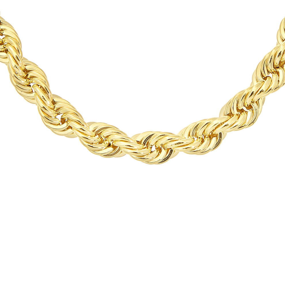 (20) Jewelco London 9ct Yellow Gold Rope Chain Necklace 4.5mm - 080AXLHVC