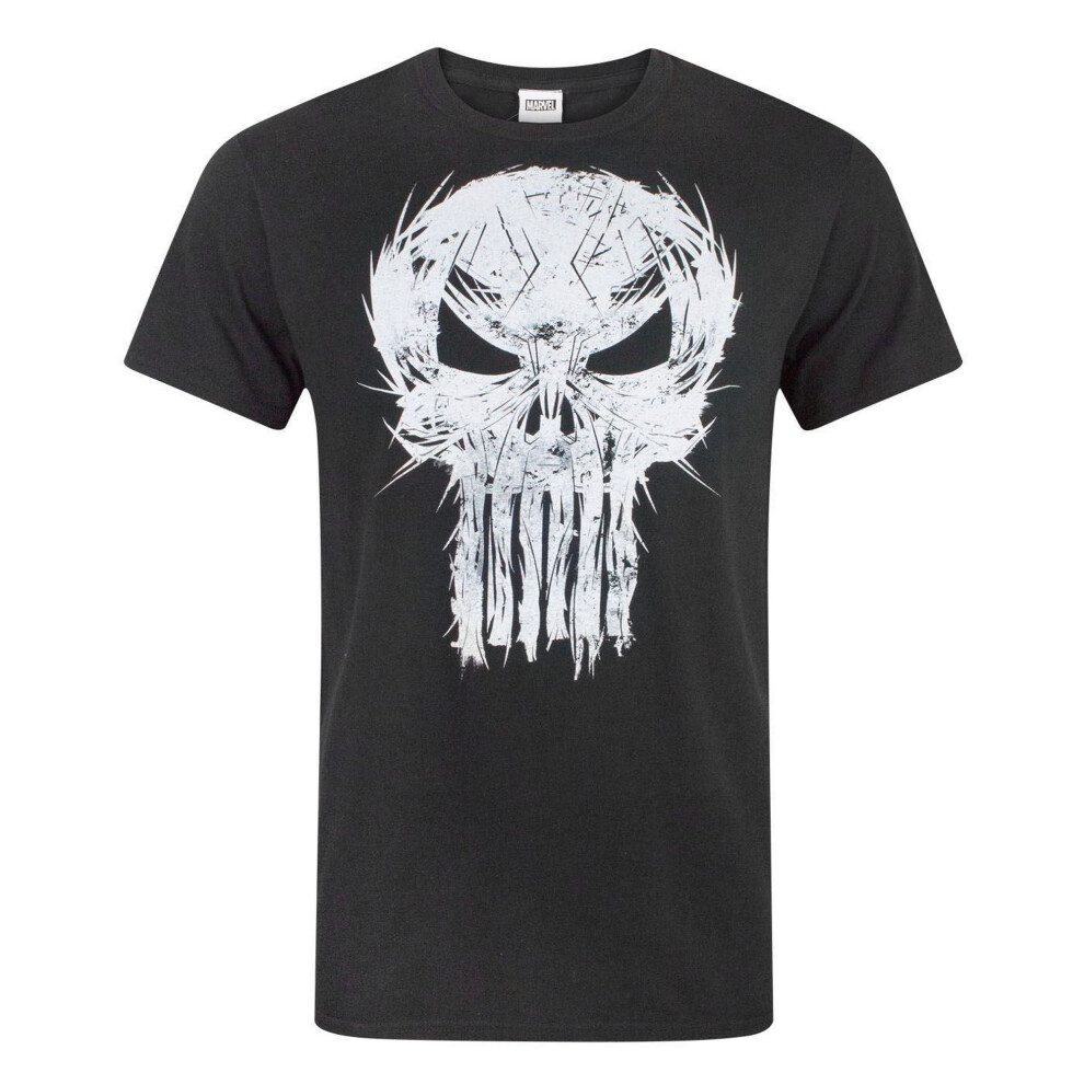 (S, Black) Marvel Mens The Punisher Logo T-Shirt