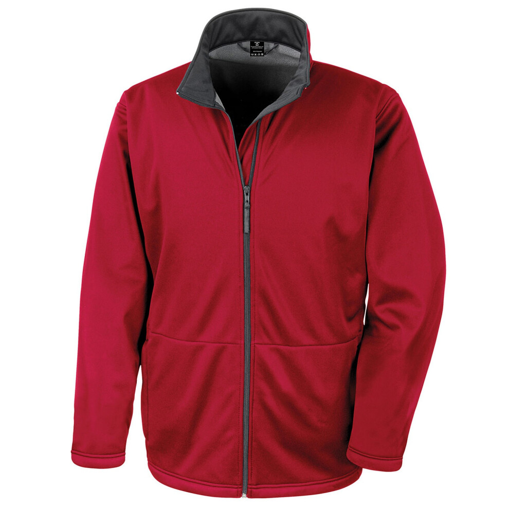 (XS, Red) Result Core Mens Plain Soft Shell Jacket